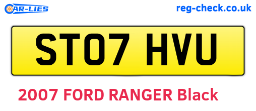 ST07HVU are the vehicle registration plates.