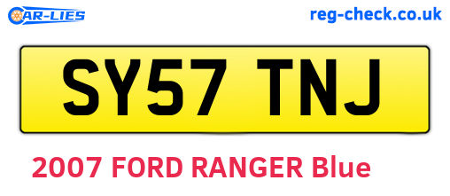 SY57TNJ are the vehicle registration plates.
