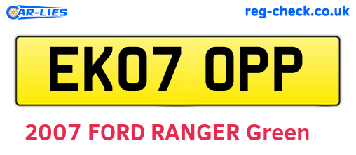 EK07OPP are the vehicle registration plates.