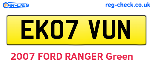 EK07VUN are the vehicle registration plates.