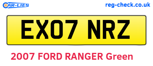 EX07NRZ are the vehicle registration plates.