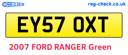 EY57OXT are the vehicle registration plates.