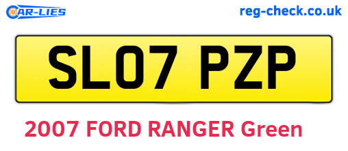 SL07PZP are the vehicle registration plates.