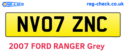 NV07ZNC are the vehicle registration plates.