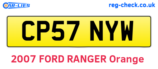 CP57NYW are the vehicle registration plates.