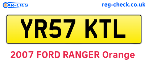 YR57KTL are the vehicle registration plates.
