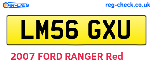 LM56GXU are the vehicle registration plates.