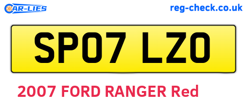 SP07LZO are the vehicle registration plates.
