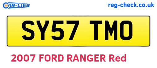 SY57TMO are the vehicle registration plates.