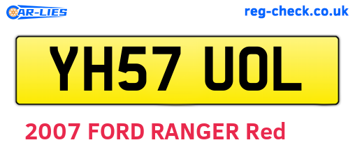 YH57UOL are the vehicle registration plates.