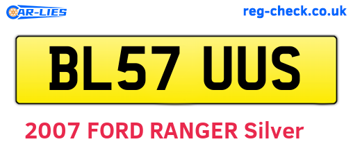BL57UUS are the vehicle registration plates.