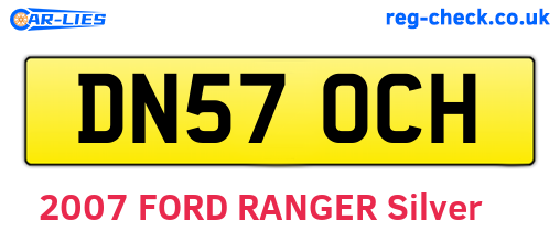 DN57OCH are the vehicle registration plates.