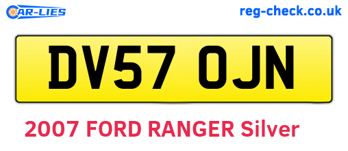 DV57OJN are the vehicle registration plates.