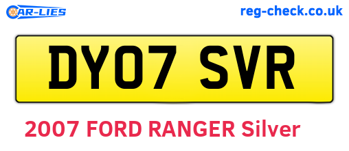 DY07SVR are the vehicle registration plates.