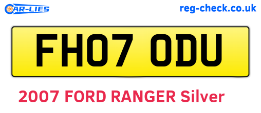 FH07ODU are the vehicle registration plates.