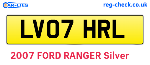 LV07HRL are the vehicle registration plates.