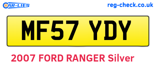 MF57YDY are the vehicle registration plates.