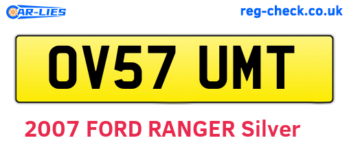 OV57UMT are the vehicle registration plates.