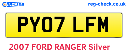 PY07LFM are the vehicle registration plates.