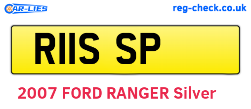 R11SSP are the vehicle registration plates.