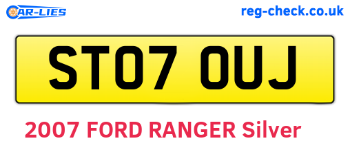 ST07OUJ are the vehicle registration plates.
