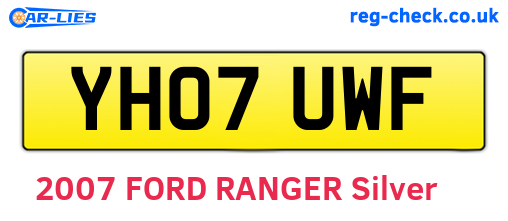 YH07UWF are the vehicle registration plates.