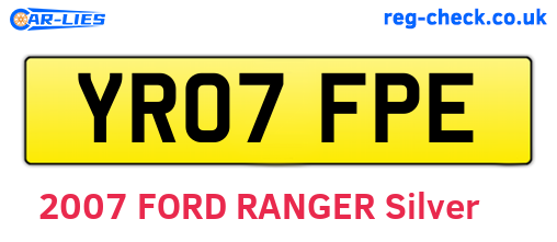 YR07FPE are the vehicle registration plates.