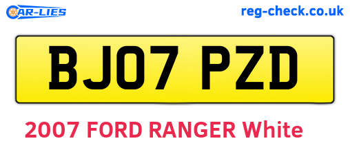 BJ07PZD are the vehicle registration plates.