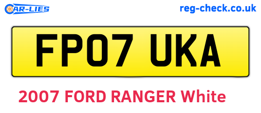 FP07UKA are the vehicle registration plates.