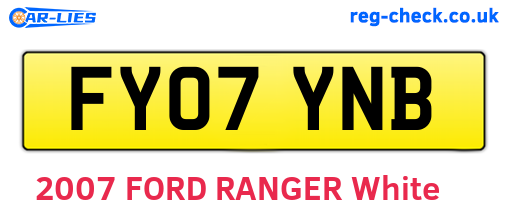 FY07YNB are the vehicle registration plates.