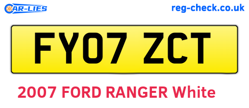 FY07ZCT are the vehicle registration plates.