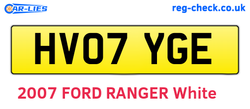 HV07YGE are the vehicle registration plates.