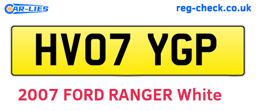HV07YGP are the vehicle registration plates.