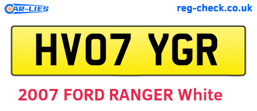 HV07YGR are the vehicle registration plates.