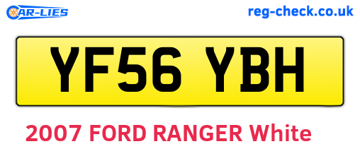 YF56YBH are the vehicle registration plates.