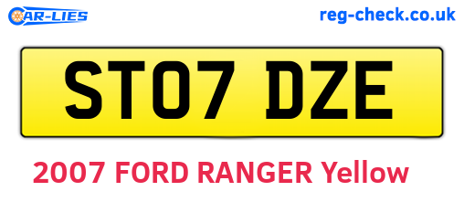 ST07DZE are the vehicle registration plates.