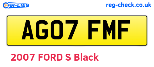 AG07FMF are the vehicle registration plates.
