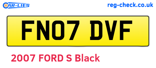 FN07DVF are the vehicle registration plates.