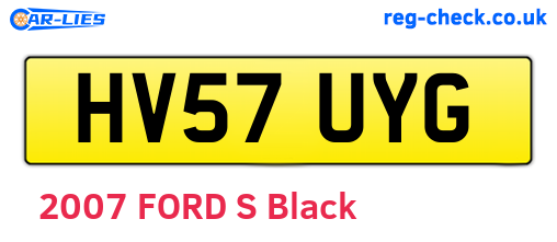 HV57UYG are the vehicle registration plates.