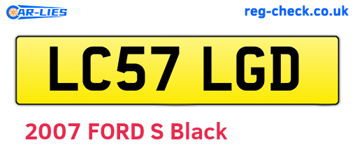 LC57LGD are the vehicle registration plates.