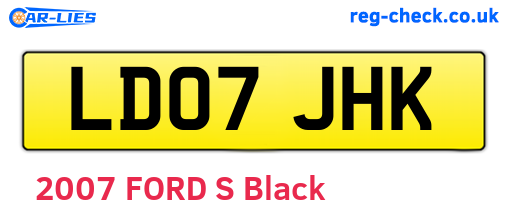 LD07JHK are the vehicle registration plates.