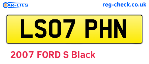 LS07PHN are the vehicle registration plates.