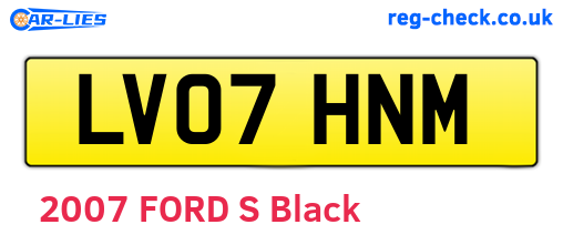 LV07HNM are the vehicle registration plates.