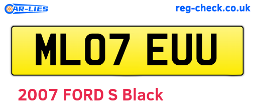 ML07EUU are the vehicle registration plates.