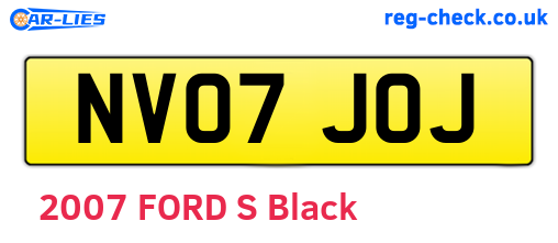 NV07JOJ are the vehicle registration plates.