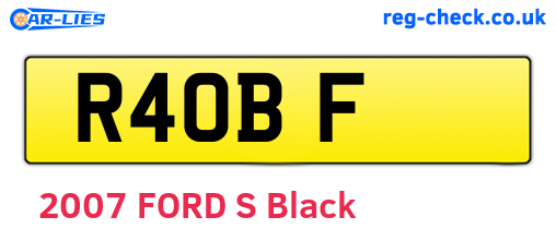 R4OBF are the vehicle registration plates.