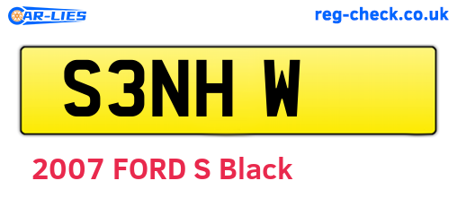 S3NHW are the vehicle registration plates.