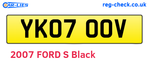 YK07OOV are the vehicle registration plates.