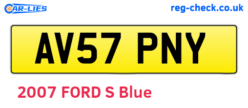 AV57PNY are the vehicle registration plates.