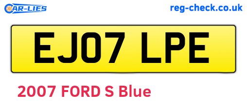 EJ07LPE are the vehicle registration plates.